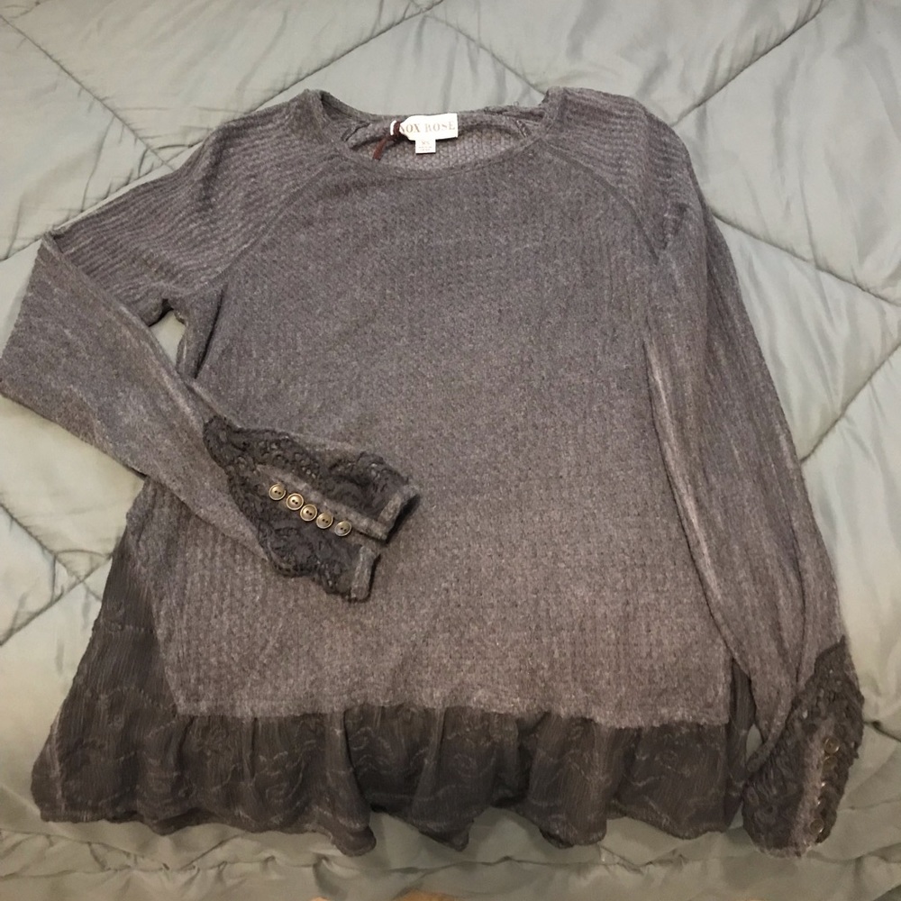 Solid Grey Long Sleeve Shirt